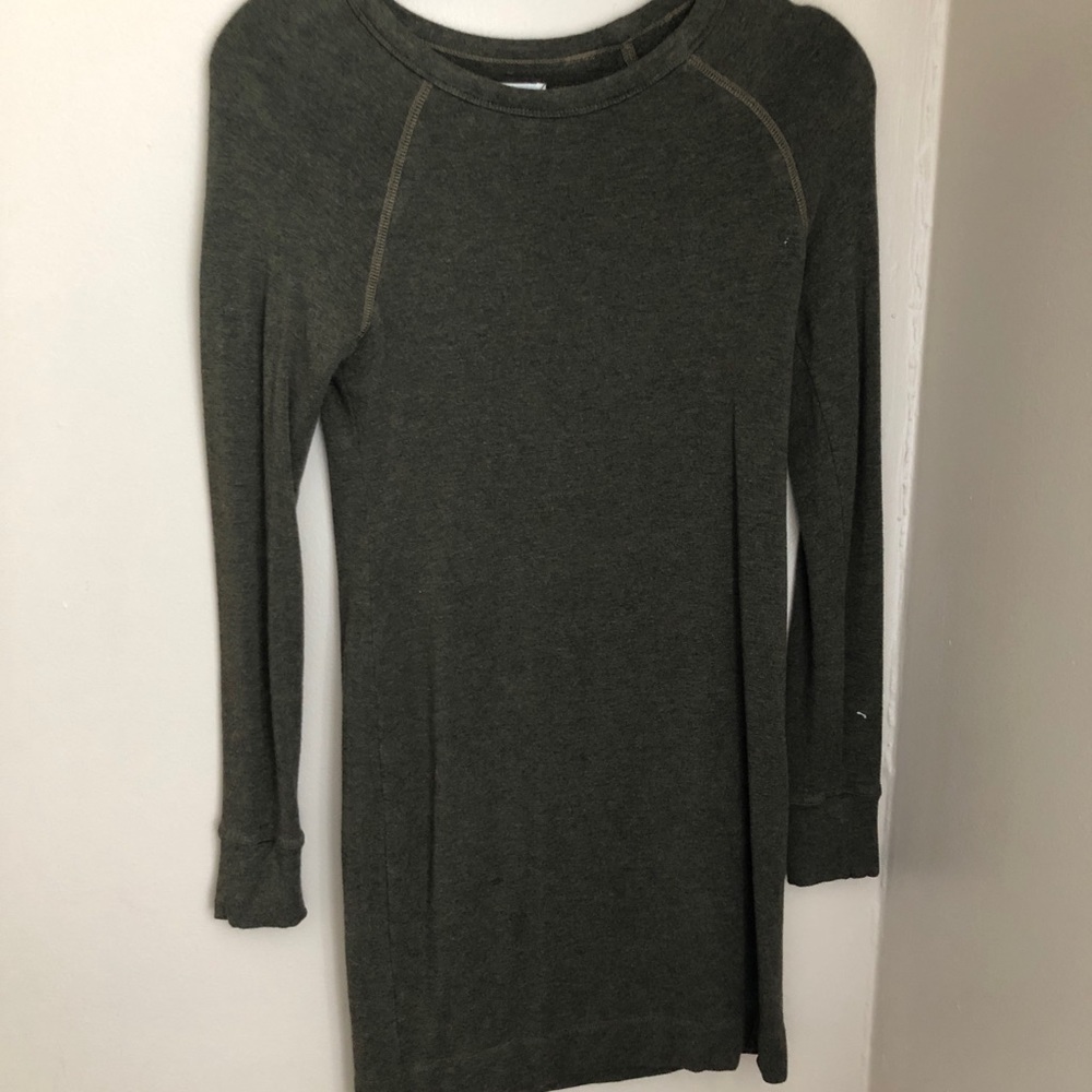 Lou & Grey olive long sleeve dress